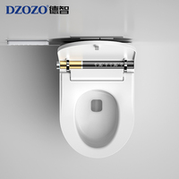 Toilette intelligente murale allongée de luxe avec siège chauffant, télécommande, désodorisation automatique, design moderne, pour hôtel et usage domestique