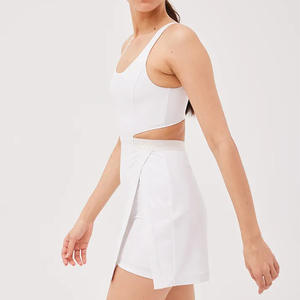 Aoyema nuova vita alta personalizzata ad asciugatura rapida per il Fitness con imbottitura sul petto abbigliamento sportivo 1 pezzo morbido abito da Tennis - Product Image 3