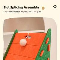 Griffoir pour chat extra large et durable, maison pour chat en feutre, design triangulaire avec poteau à gratter, grattage des griffes + repos + jeu