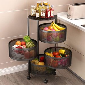 Cesta de Almacenamiento de Frutas y Verduras Oniya de 4 Niveles, Estante de Almacenamiento Giratorio Redondo de Múltiples Capas para Cocina - Product Image 4