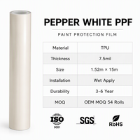 Film de protection TPU PPF aliphatique blanc pour voiture, auto-réparant, anti-jaunissement, hydrophobe, anti-rayures pour modification automobile