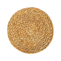 Set de table rond tressé en jacinthe d'eau fait main, dessous de plat naturel pour la maison et la décoration de mariage