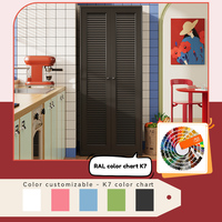 Meuble de rangement de cuisine moderne multi-niveaux avec portes à persiennes, structure en acier, organisateur de couverts et d'assiettes, compatible micro-ondes, facile à utiliser