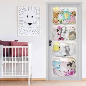 Grands sacs de rangement pliables et robustes pour jouets en peluche, écologiques, à suspendre sur la porte, pour chambre d'enfant et chambre à coucher - Product Image 6