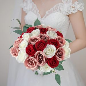 <b>Artificial</b> Roses Bulk <b>White</b> Rosy Silk Rose 36/52pcs Fake <b>Flowers</b> Decoration for Wedding Table Centerpieces Bridal Bouquet - Product Image 6