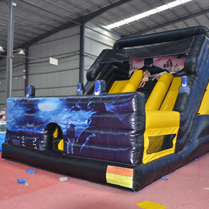 Terrain de jeu gonflable en PVC à plusieurs niveaux intérieur de taille personnalisée avec toboggan aquatique parcours d'obstacles pour les fêtes d'enfants. - Product Image 1