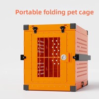 Langlebige Wasserdichte Faltbare Pulverbeschichtete Aluminium-Legierung Haustier-Transportbox Tragbare Hundebox für Reisen Camping Auto SUV Klein Mittelgroß
