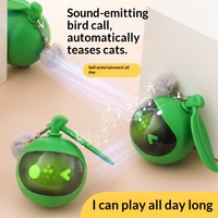 Jouet intelligent pour chat, balle interactive avec roulement automatique et son d'oiseau pour chaton, jeu d'évitement d'obstacles en intérieur