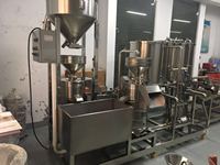 Équipement de fabrication de lait de soja et de tofu certifié CE Tiangang - TGM-200, machine de broyage et de séparation du soja, moteur haute performance, capacité de 100-175 kg/h
