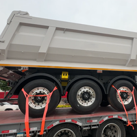 NOUVEAU Semi-remorque à benne arrière 3 essieux 60 tonnes pour la construction routière et le transport de marchandises en vrac, remorque hydraulique personnalisée à vendre