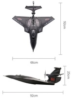 Avion télécommandé multifonctionnel pour avion RC sans balais avec batterie 11.1V 3S Modèle d'avion aérodynamique