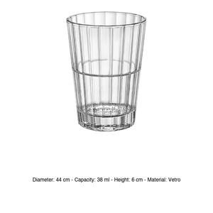 Vaso de chupito Oxford Bar de 3.8 cl, altura 6 cm, diámetro 4.4 cm, vidrio templado. Bormioli Rocco - Product Image 3