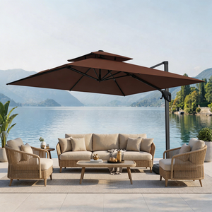 Sombrilla <span class=keywords><strong>de</strong></span> Aluminio con Logotipo Personalizado, Estructura Resistente, Tipo Catilerver, para Exteriores, Patio, Villa - Product Image 1