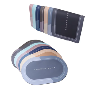 Alfombrillas de Baño Modernas Ovaladas/Rectangulares de 17x27 Pulgadas, Antideslizantes, de Secado Rápido, Absorbentes, con Diseño Impreso, Hechas a Máquina - Product Image 1