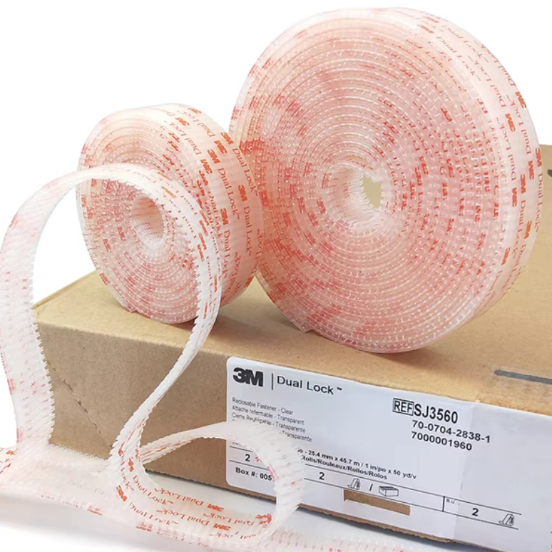 3M Dual Lock SJ3560 Clear Reclosable Fastener Adhesive Tape Self Adhesive for Automobiles, Home Decoration