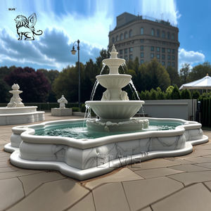 BLVE Jardin Nouveau Design Décoration Sculpté À La Main En Marbre Blanc Naturel <span class=keywords><strong>Rectangulaire</strong></span> Grande <span class=keywords><strong>Fontaine</strong></span> - Product Image 3