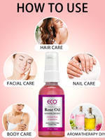 Huile Essentielle de Rose OEM Marque Privée Pure Naturelle Huile d'Aromathérapie pour Diffuseur Massage Soins de la Peau OEM ODM