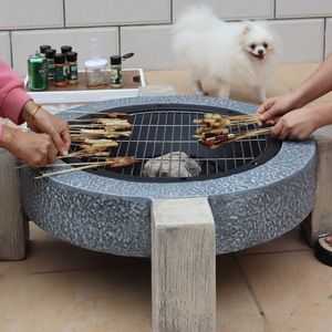 आधुनिक आउटडोर गार्डन फायर पिट के साथ आधुनिक आउटडोर गार्डन फायर पिट धातु स्पार्क स्क्रीन और पोकर - Product Image 3