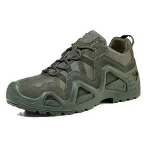 Botas de Caza DFA0115 Personalizadas con Camuflaje Verde Ruins CP, Zapatos de Senderismo Verdes, Verde Caqui, Negro - Product Image 1