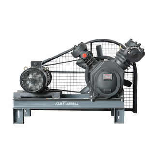 Compresor de Aire Industrial con Tanque Receptor, Tipo V, Lubricado con Aceite, Compresor de Aire Reciprocante para Plantas de Manufactura - Product Image 2