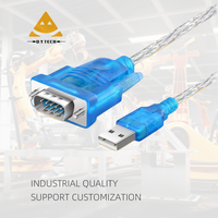 Cobre estañado USB a RS232 DB9 Pin Chips estándar Cable adaptador serie para impresora de computadora Escáner de código de barras caja registradora