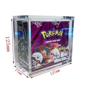 Vitrine de présentation autoportante en acrylique haute transparence pré-assemblée pour cartes, figurines et jeux, avec hauteur d'étagère personnalisable, style décontracté/classique - Product Image 5