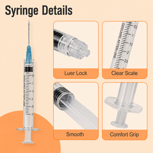 Jeringa Desechable de 3 <span class=keywords><strong>ml</strong></span> con Aguja 23G, Esterilizada con EO, Luer Slip, 100 Unidades por Caja, Venta al Por Mayor de Fábrica - Product Image 5
