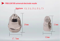P80 Équipé d'une buse à électrode, pistolet de découpe plasma à électrode, machine CNC pour diverses industries