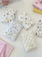 Porte-passeport en polyester gaufré motif dessin animé, frais et élégant, étui de protection pour cartes d'identité et documents de voyage