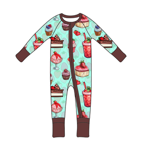 Ropa para Niños Donuts Ropa De <span class=keywords><strong>Bebe</strong></span> Ropa Infantil <span class=keywords><strong>Pijamas</strong></span> de Bambú para Bebés Zippy para Niños - Product Image 3