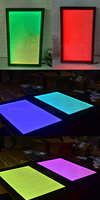Cadre de boîte à lumière LED RGB personnalisé en usine, présentoir d'art en acrylique pour les marques de vente au détail et de commerce électronique