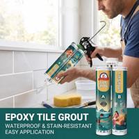 Mortier époxy pour carrelage, résistant aux produits chimiques, haute résistance, mastic de joint pour projets de sols et murs en céramique, porcelaine, salle de bain et cuisine