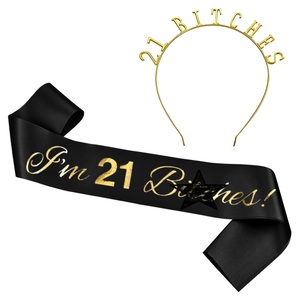 Im 21 BabyBlack Sash, Fascia per il 21° Compleanno, <span class=keywords><strong>Finalmente</strong></span> Legale, Accessori per Feste di Compleanno, Decorazioni 738 - Product Image 4