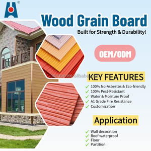 לוחות קיר דקורטיביים חיצוניים עמידים למים בעלי מרקם עץ, ציפוי צמנט דמוי עץ, לוחות סיבי צמנט - Product Image 5