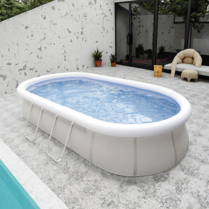 <span class=keywords><strong>Piscine</strong></span> ovale en <span class=keywords><strong>acier</strong></span> et PVC Jilong Avenli 17449 Chinook Gray pour enfants et nouveau-nés 540 cm x 304 cm x 106 cm Garantie 1 an - Product Image 3