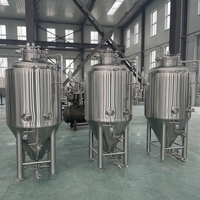 Fermenteur conique en acier inoxydable industriel de 500L 1000L avec chemise de refroidissement, équipement professionnel pour brasserie