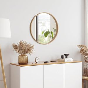 Gỗ Tròn Đóng Khung gương tường tối giản-trang trí bền cho phòng tắm bàn trang điểm & lối vào - Product Image 3