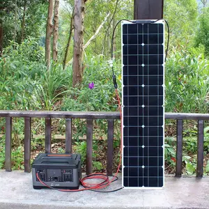 Cán Tấm Pin Mặt Trời 120W 12V 24V Mono năng lượng mặt trời di động Bảng điều khiển 200W 150W 100W linh hoạt năng lượng mặt trời hệ thống bảng điều khiển