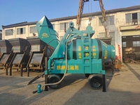 Bétonnière mobile automatique JOVE, bétonnière à tambour portable à quatre roues, électrique/à essence/à diesel, 13 m/h, moteur 4 kW