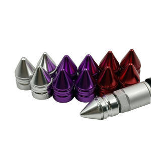 KAISHENG New Auto Truck Motorcycle Air Valve Stem Caps Aluminum Spike Cone Tyre Valve <strong>Rim</strong> Dustproof Protective <strong>Cover</strong> 24-Month - Product Image 2