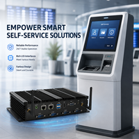 Mini PC Industrial sin Ventilador con Intel Core I7-1165G7 de 11.ª Generación, Uso Industrial, 4 Núcleos, Puertos Ethernet Duales, Computadora de Escritorio Integrada