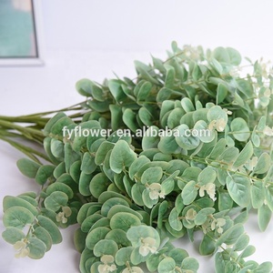 Fuyuan-espray de eucalipto de plástico en 3D, Dólar de plata, moneda, hoja, desmodium, lysimachia, decoración de hierba de dinero para el hogar, seputure funerario - Product Image 2