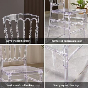 Sedie per Banchetti dal Design Moderno, Sedie Smontabili per Sale <span class=keywords><strong>Eventi</strong></span>, Sedie Trasparenti in Cristallo per Matrimoni e Feste - Product Image 4