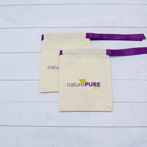 100% Cotton Muslin Single <b>String</b> Pouches Customize Brown Cotton Pouch for Jewelry Eco Gift Bag - Product Image 4