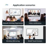 Pantalla 4K con Sistema Operativo Android Win 10/Win 11, Base para Piso, TV Interactiva con Pantalla Táctil, Monitor, Pizarra Inteligente para Aula