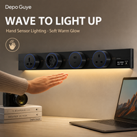 Prise murale pour lampe à induction, adaptateur amovible universel USB pour bureau, compatible UE/FR/Russie/Israël/Italie/Royaume-Uni