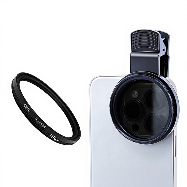 Mobile Phone CPL Glass Polarizing Filter High-Definition 52mm Photography Lens Set