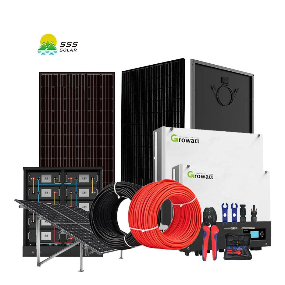 SSS Hybrid 5kw 8kw 10kw 12kw Set completo supporto personalizzazione sistema di energia solare