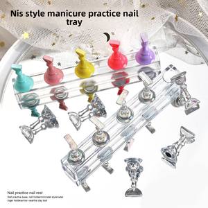 Support pour ongles Base diamantée <span class=keywords><strong>Argile</strong></span> Affichage Pratique Rack Ongles Accessoires Manucure Accoudoir Affichage Pratique Stand Nail Tools - Product Image 4