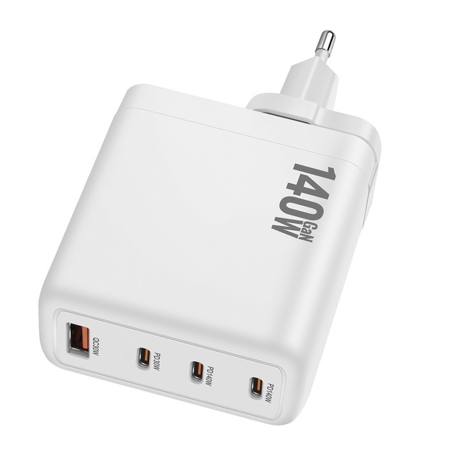 Wholesale USB-C 140W GaN Charger 4-Port Foldable Fast Wall Adapter with PD 3.0 Compact Charging Station for Laptop and Devices